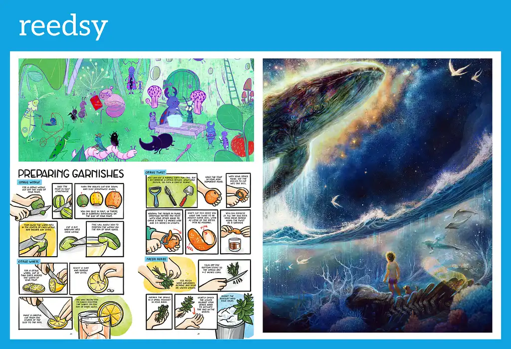 Book illustration examples
