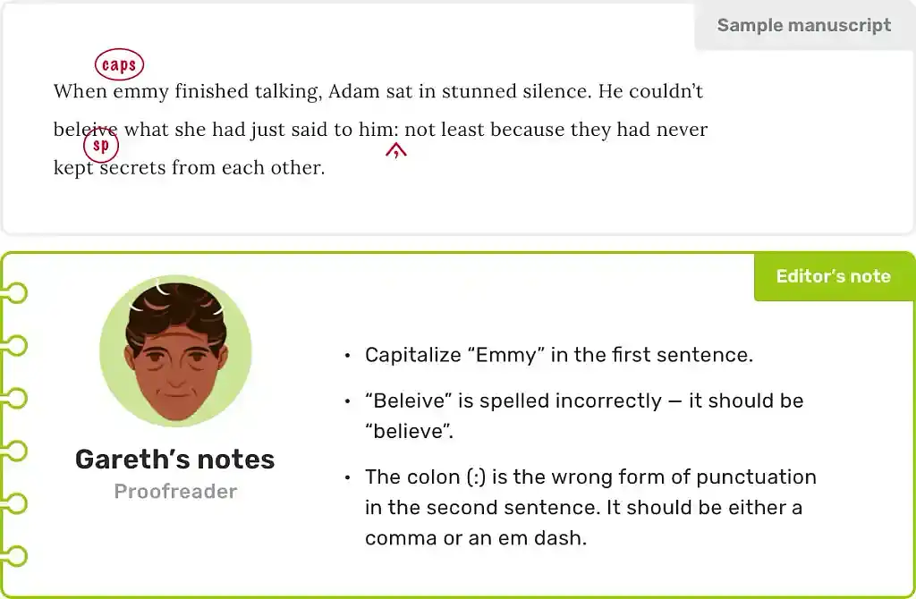 Proofreading example